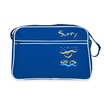 Jours ensoleillés - Sac Retro - bleu/blanc - Devant