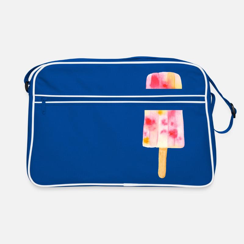 Eiscreme - Retro Tasche - Blau/Weiß