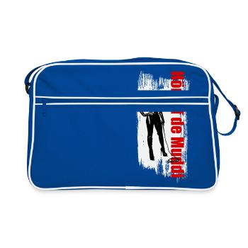 Hör off de Muddi 1 - Retro Tasche - Blau/Weiß - Vorne