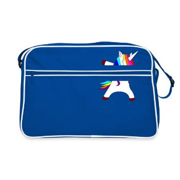 dabbing unicorn - Sac Retro - bleu/blanc - Devant