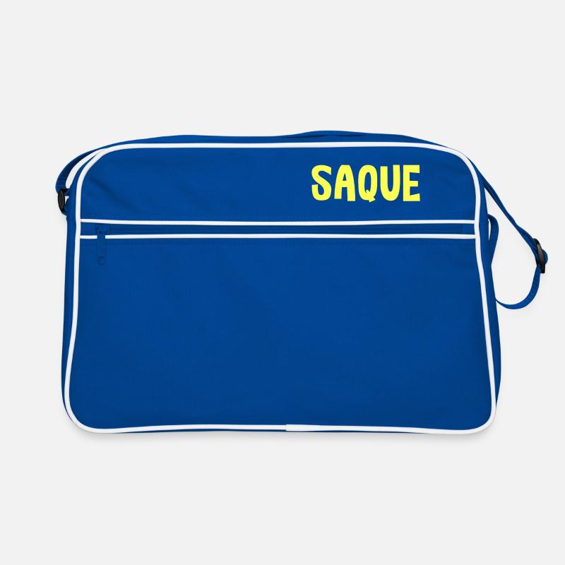 T shirt chti saque eud'dins chtimi ch'ti - Sac Retro - bleu/blanc