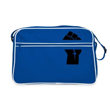 Kommunismus Faust - Retro Tasche - Blau/Weiß - Vorne