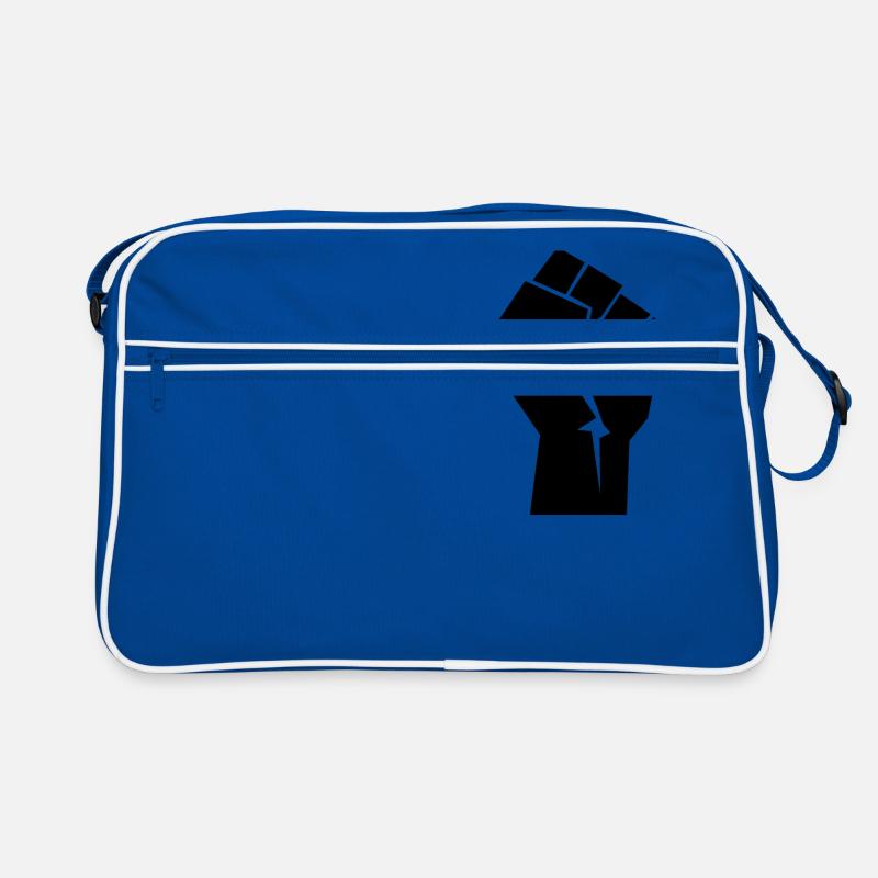 Kommunismus Faust - Retro Tasche - Blau/Weiß