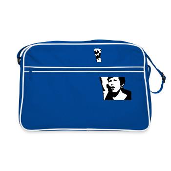 Feminismus - Retro Tasche - Blau/Weiß - Vorne