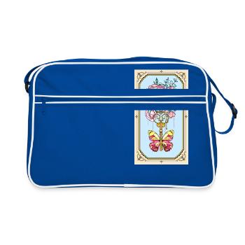 Der Schlüssel zum Erfolg - Retro Tasche - Blau/Weiß - Vorne