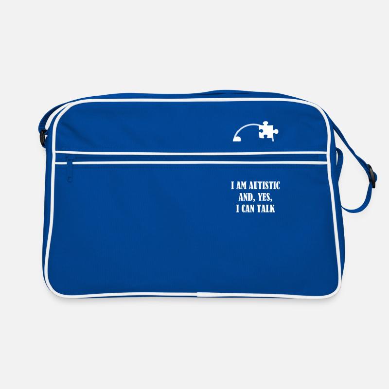 ICH BIN AUTISTIC UND ICH KANN SPRECHEN Retro Tasche