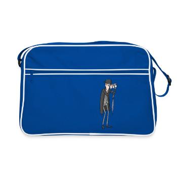 Homme d'affaires anglais - Sac Retro - bleu/blanc - Devant