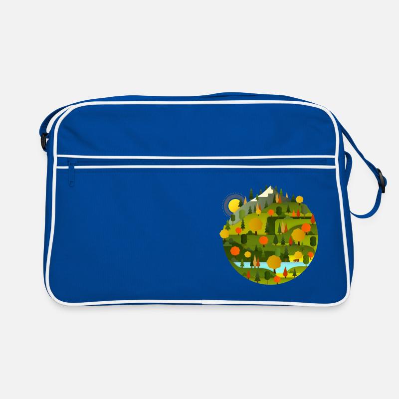 Green planet (landscape) Retro Bag