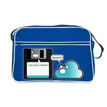 Blague informatique père mémoire mémoire nuage - Sac Retro - bleu/blanc - Devant
