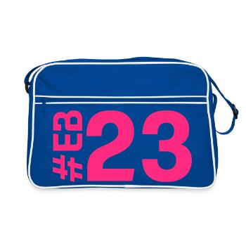 EB23-KARTON - Retro Tasche - Blau/Weiß - Vorne