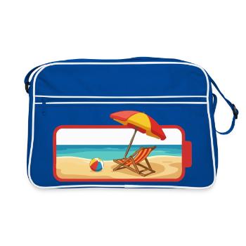 Summer Beach Umbrella Chair - Retro Bag - blue/white - Front