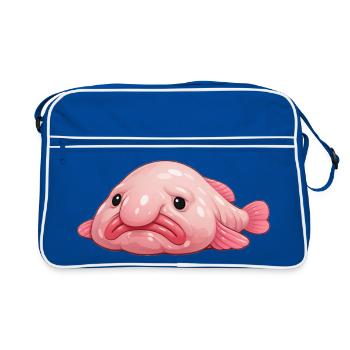Blobfish - Retro Bag - blue/white - Front