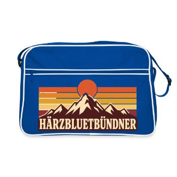 Bündner - Retro Tasche - Blau/Weiß - Vorne