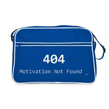 404 Motivation Not Found - Retro Bag - blue/white - Front
