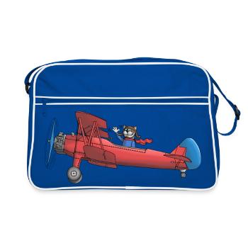 Plane children - Retro Bag - blue/white - Front
