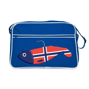 Soft lure Norway for anglers in the fjord and sea - Retro Bag - blue/white - Front