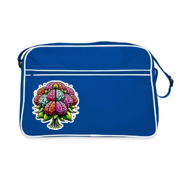 Brain bouquet - Retro Bag - blue/white - Front