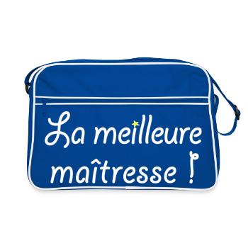 La meilleure maîtresse ! - Sac Retro - bleu/blanc - Devant