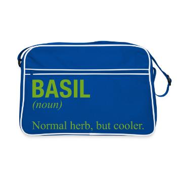 BASIL Basilikum - Retro Bag - blue/white - Front