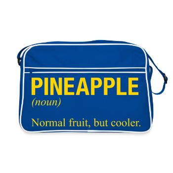 PINEAPPLE Ananas - Retro Tasche - Blau/Weiß - Vorne
