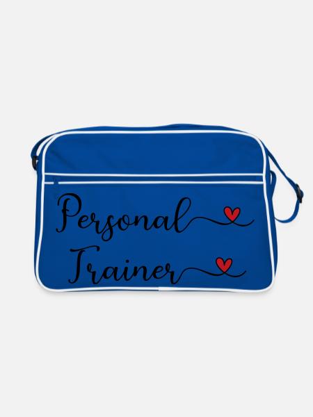 Entraîneur personnel - Sac Retro - bleu/blanc - Devant