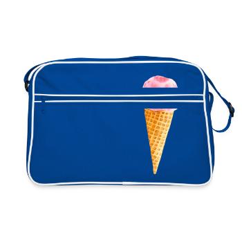 Cornet de glace - Sac Retro - bleu/blanc - Devant