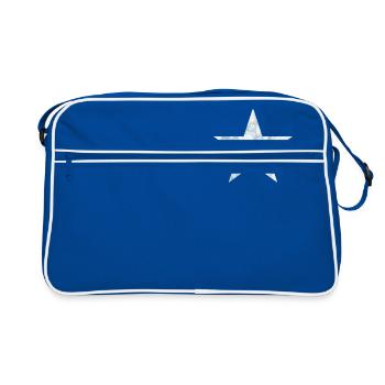 Blue and white marble star - Retro Bag - blue/white - Front