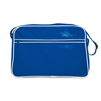 Polynésie Bora Bora Tortue Tribal Tatto - Sac Retro - bleu/blanc - Devant