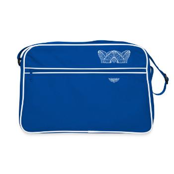 Mandala panthère noire - Sac Retro - bleu/blanc - Devant