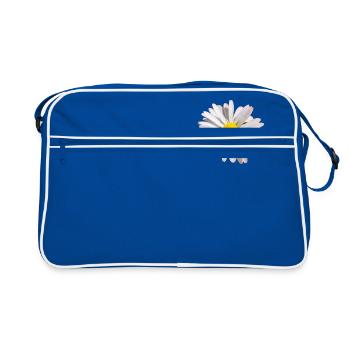 Daisy Flower - Retro Tasche - Blau/Weiß - Vorne