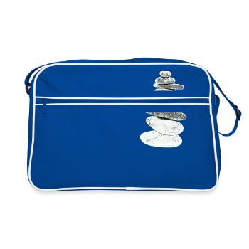 Stones Gray - Retro Tasche - Blau/Weiß - Vorne