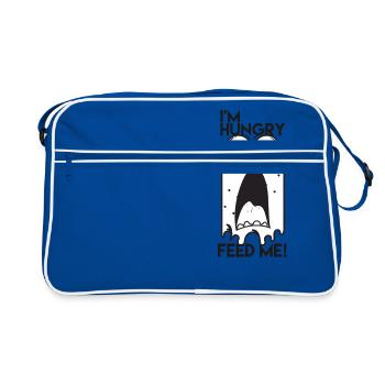 Dans la faim, nourris-moi - Sac Retro - bleu/blanc - Devant