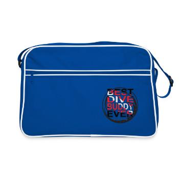 Bester Tauchbuddy für immer, Tauchen, Aquaholic - Retro Tasche - Blau/Weiß - Vorne