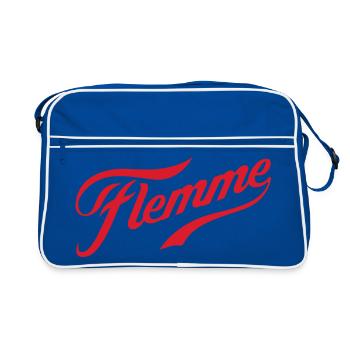 flemme - Sac Retro - bleu/blanc - Devant