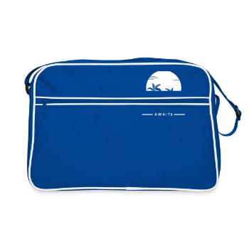Voyage en plein air Aventure Nature - Sac Retro - bleu/blanc - Devant
