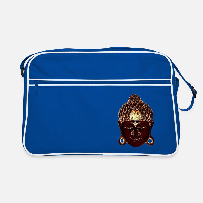 Buddha - Retro Tasche - Blau/Weiß