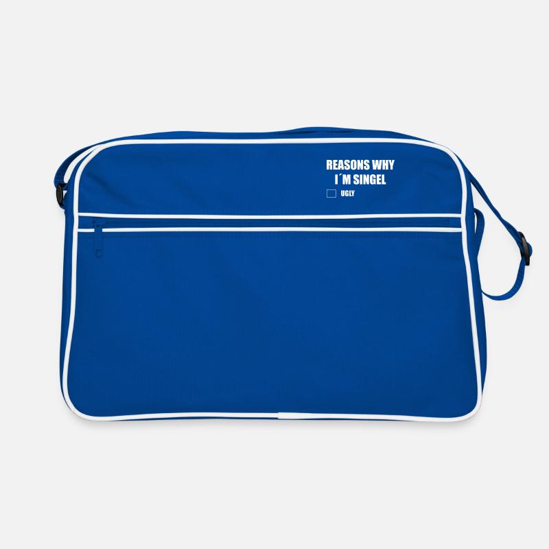 Je suis célibataire - Sac Retro - bleu/blanc