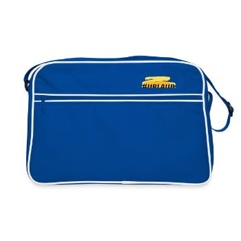 #urlaub - Retro Tasche - Blau/Weiß - Vorne
