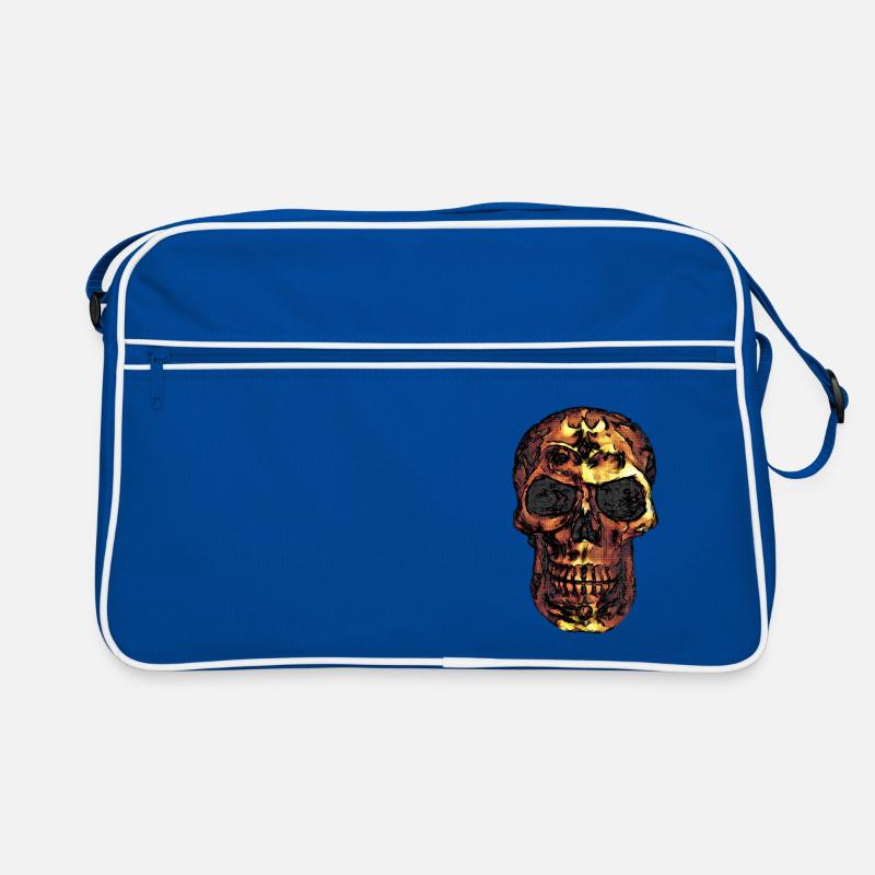 Calavera - Retro Tasche - Blau/Weiß
