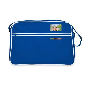 Portrait de cheval Aegidienberger Islandais-Paso-Mix - Sac Retro - bleu/blanc - Devant