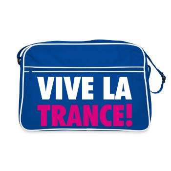 Vive La Trance! (pink) - Retro Tasche - Blau/Weiß - Vorne