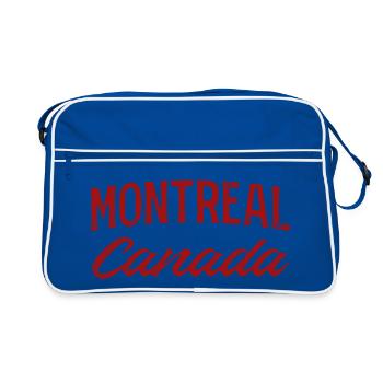 Montreal Canada Vintage Script - Retro Tasche - Blau/Weiß - Vorne