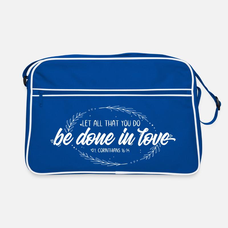 Let all that you do be done in love Retro Tasche