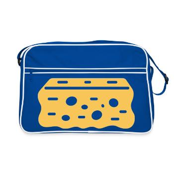 Abstract Natural Creative Sponge - Retro Bag - blue/white - Front