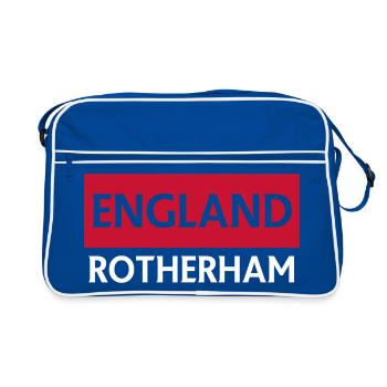 Angleterre Rotherham Paysage urbain Illustration - Sac Retro - bleu/blanc - Devant