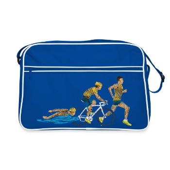 Triathlon Relay: Swim-Cycle-Run - Retro Bag - blue/white - Front