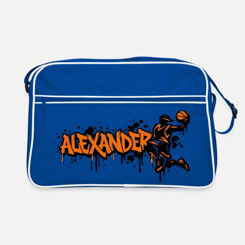 Alexander Graffiti Dunk - Retro Bag - blue/white