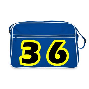 36 Number Symbol - Retro Bag - blue/white - Front