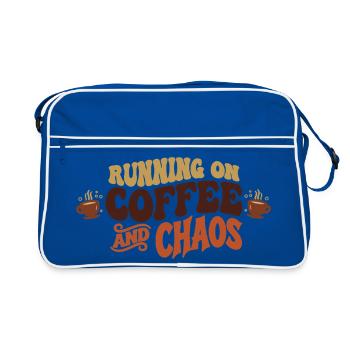 Running on Coffee and Chaos - Retro Bag - blue/white - Front