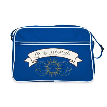 Angel Number - Retro Tasche - Blau/Weiß - Vorne